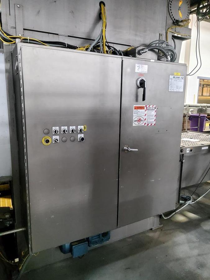 Used Busse / SJI Automatic High Level Bulk Container Depalletizer, Model W3002