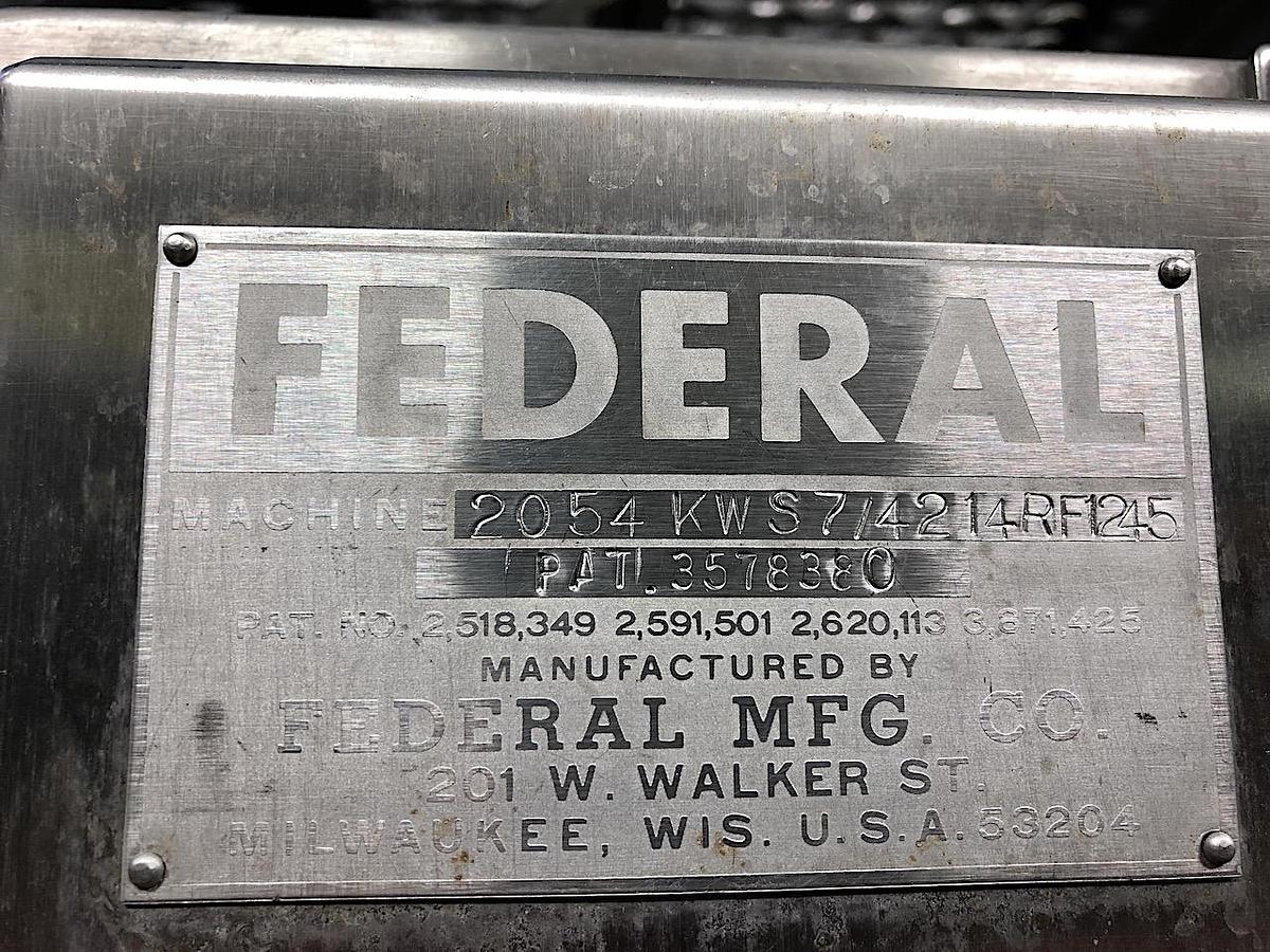 Used Federal Bottle Filler model 42/14 with IPEC Plastic Screw Capper