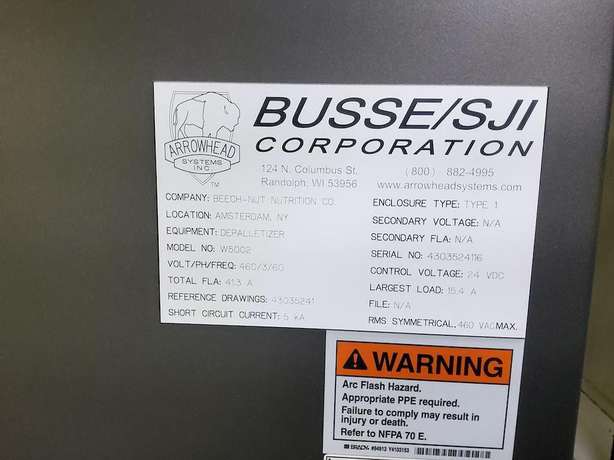 Used Used Busse / SJI Automatic High Level Bulk Container Depalletizer