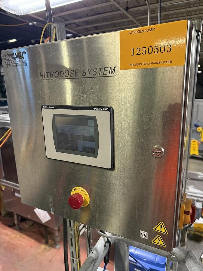 Used Complete Beverage Can Line with Krones 32 Valve Can Filler / Ferrum 5 Head Seamer