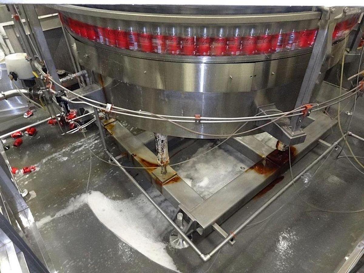 Used H&K 92 Valve Can Filler and Angelus 12 head Seamer model 120L 