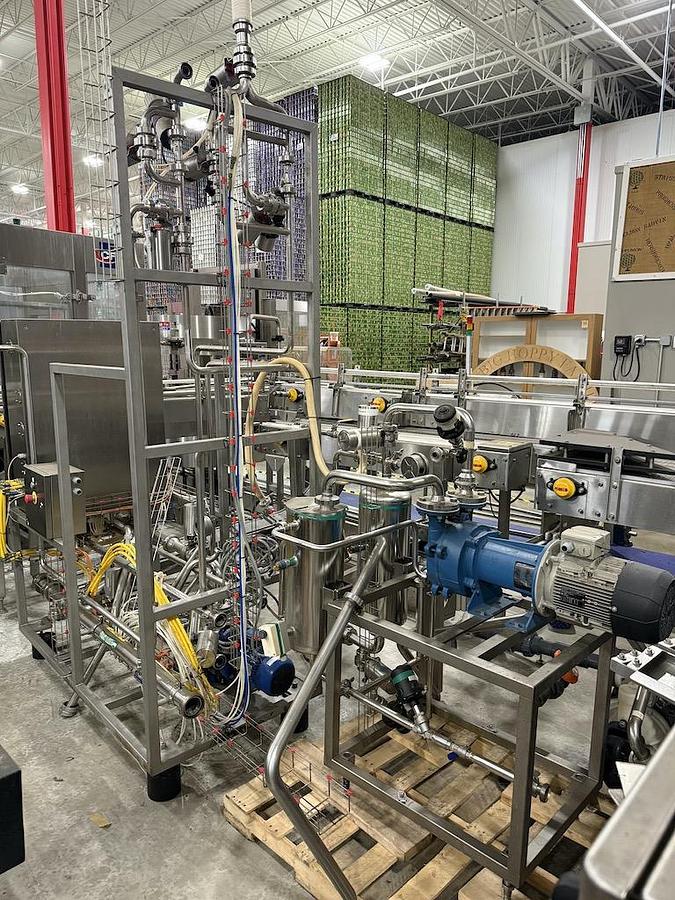 Used CFT Rinser - Filler with AROL Crowner Tri-Block Bottling Machine, Year 2016