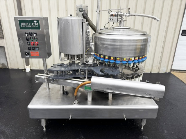 Used Filler Specialties 30/10 Mono-Block Bottle Filler-Capper with Waterfall Style Cap Sorter-Feeder