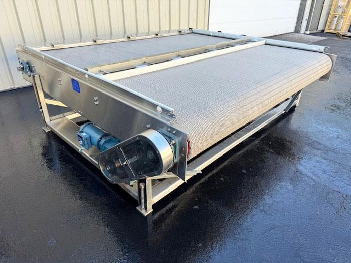 Used NERCON Bi-Directional Accumulation Table, Stainless Steel 9' Wide x 8' Long