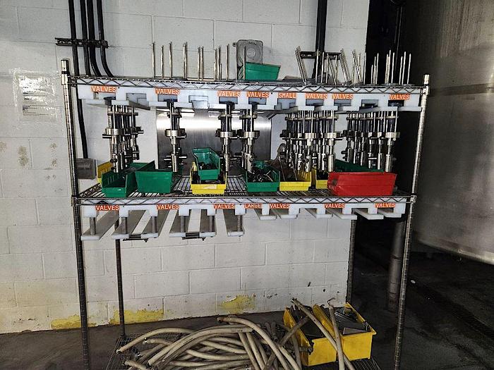 Used Packaging Dynamics 40 Valve Rotary Liquid Bottle Filler with DTM 12 Head Capper