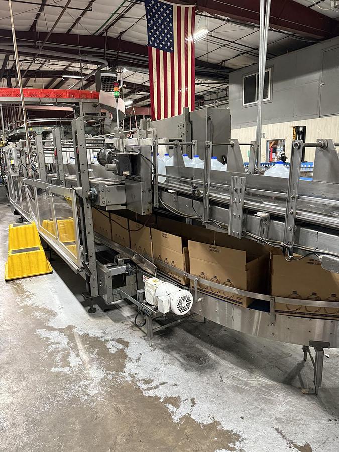 Used Hartness Model 2800 Automatic Servo Case Packer with Laner