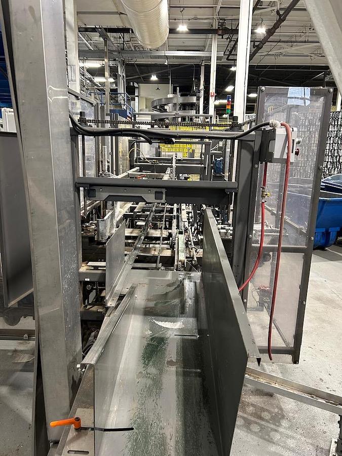 Used PEARSON CE60 SERVO Automatic Case Erector with Nordson Hot Glue System