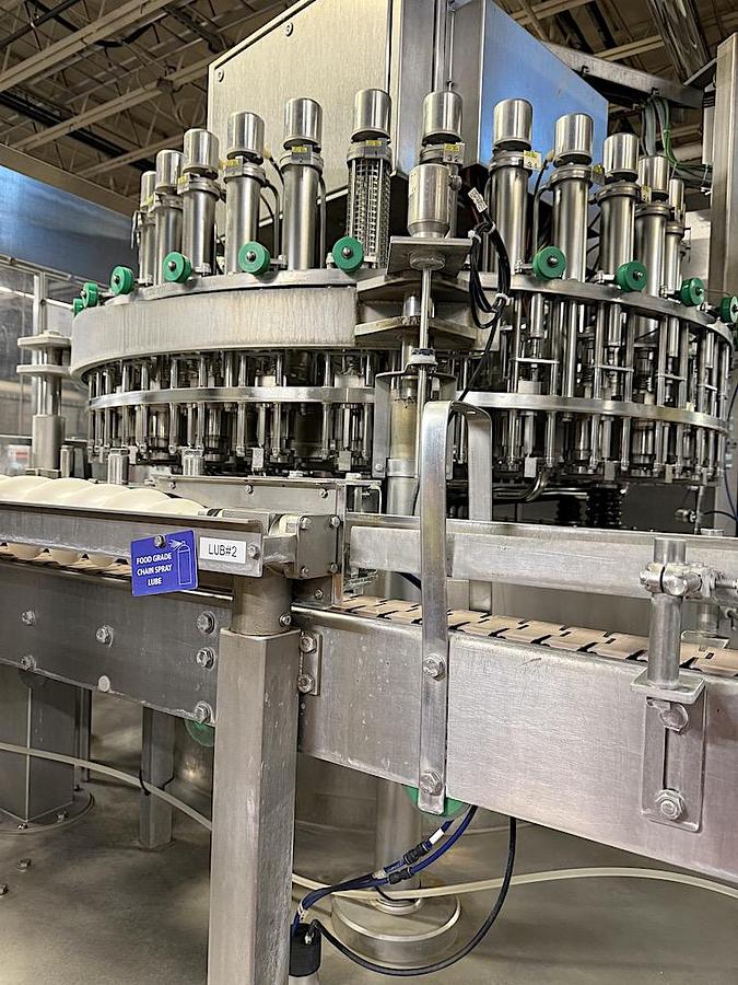 Used used Krones 32 Valve Can Filler / Ferrum 5 Head Seamer