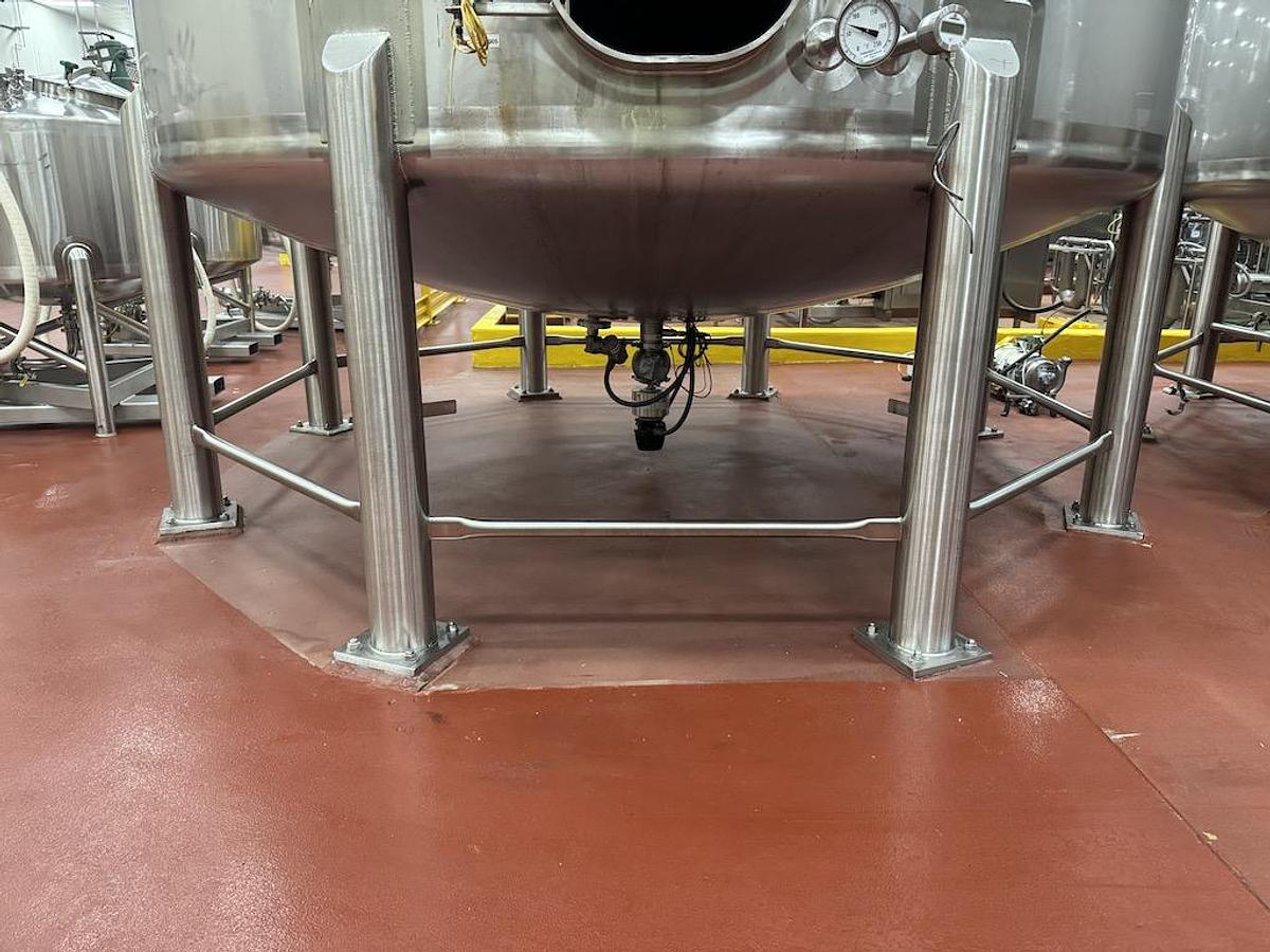 Used Feldmeier 15,000 Gallon Vertical Mix Tanks, 316L Stainless Steel