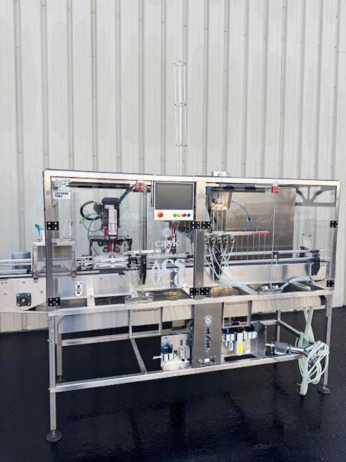 Used Cask ACSV6 Beverage Canning Line with (6) Head Can Fill, Seamer and V3 Depalletizer