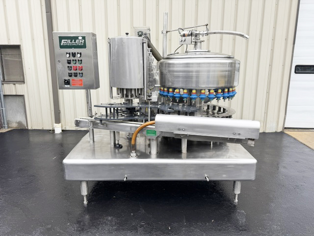 Used Filler Specialties 30/10 Mono-Block Bottle Filler-Capper with Waterfall Style Cap Sorter-Feeder