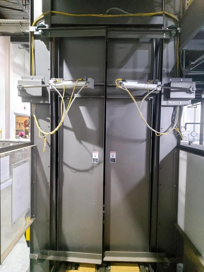 Used Busse / SJI Automatic High Level Bulk Container Depalletizer, Model W3002