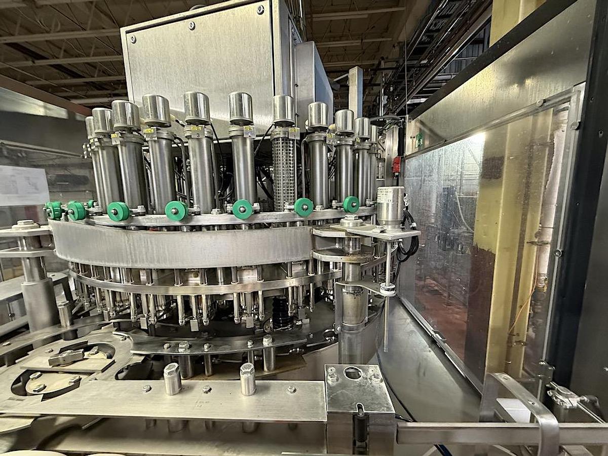 Used used Krones 32 Valve Can Filler / Ferrum 5 Head Seamer