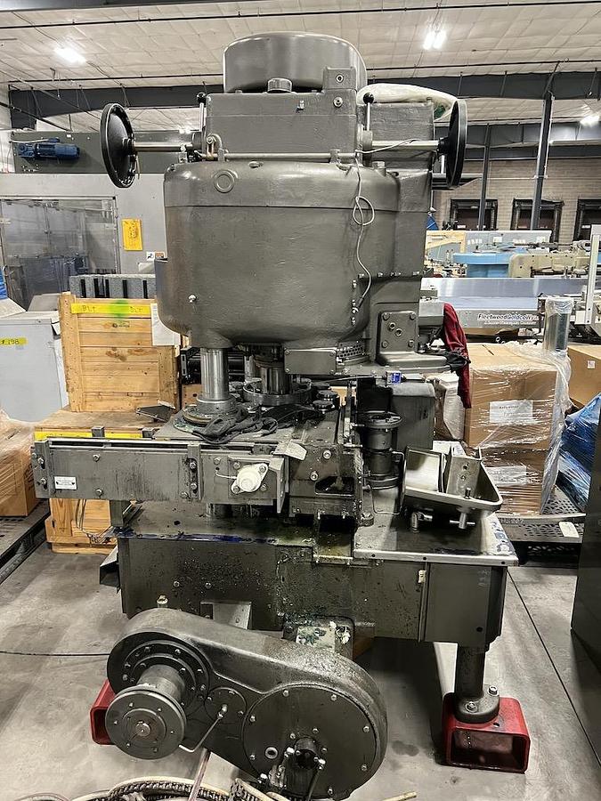 Used used Angelus 121L Seamer with ancillary; control panel, chain and lube panel