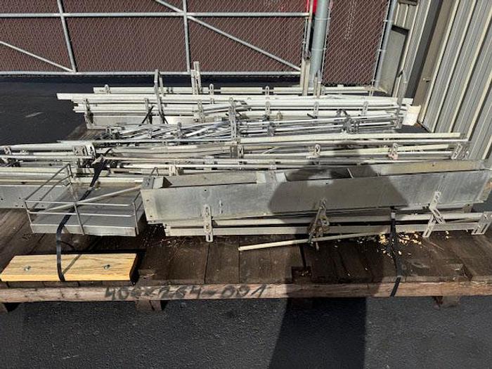 Used 146 feet (lot) Single File 3.25 Inch Wide Stainless Steel Conveyors