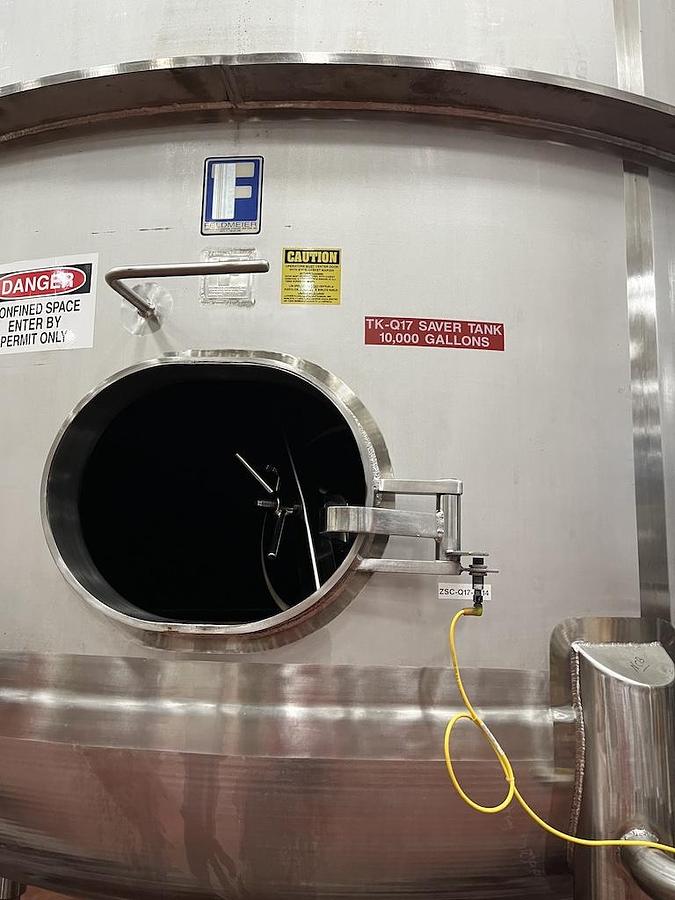 Used Feldmeier Equipment 10,000 Gallon Vertical Mix Tanks, 316L Stainless (2 available)