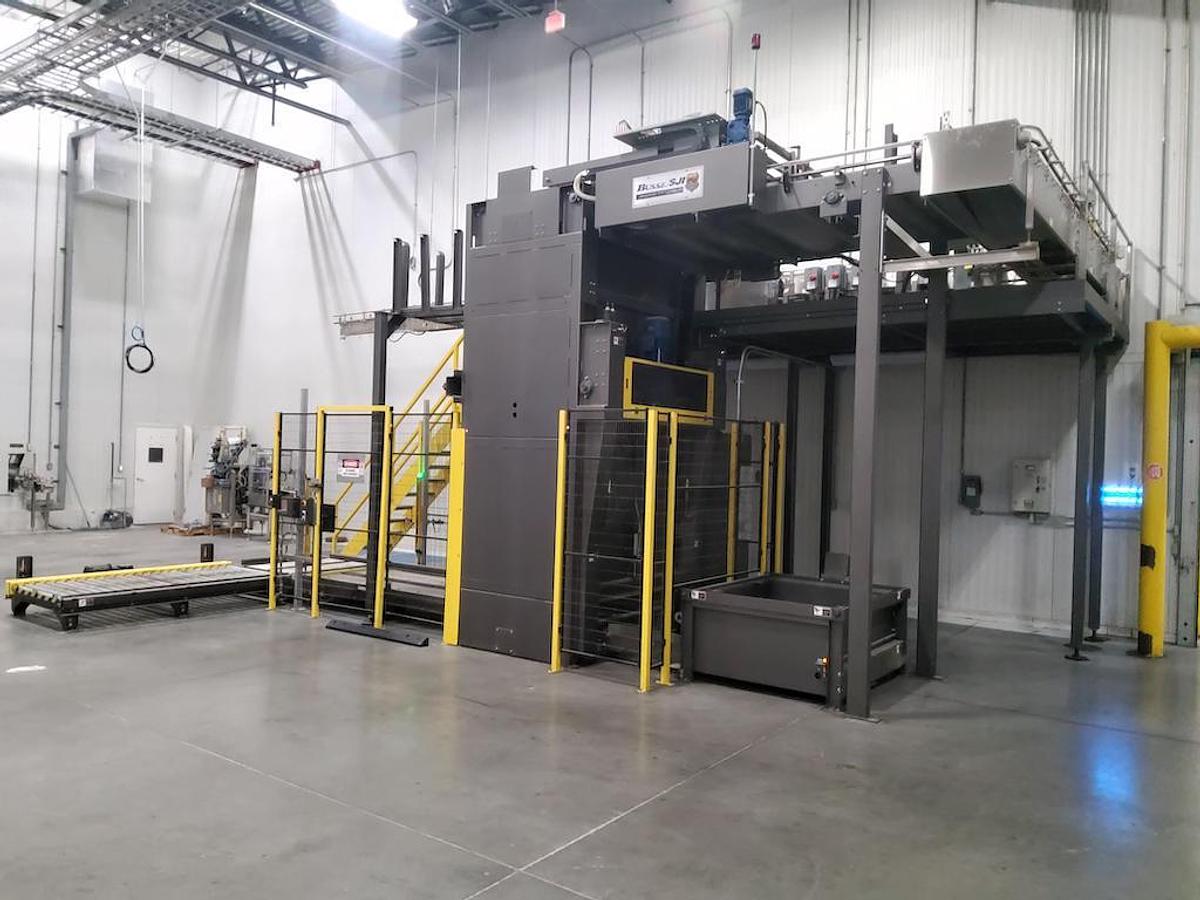 Used Used Busse / SJI Automatic High Level Bulk Container Depalletizer