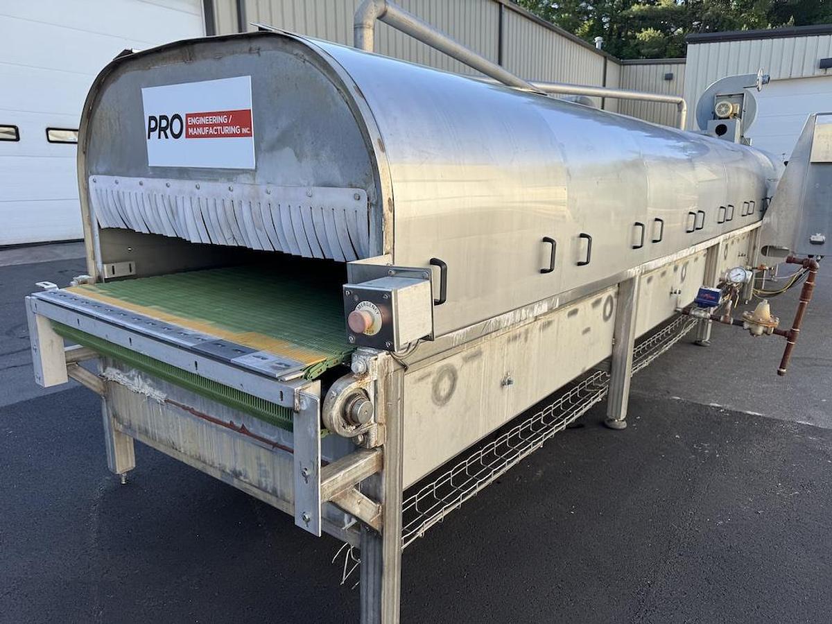 Used PRO Engineering 4’ x 24’ Stainless Steel Tunnel Pasteurizer – Single Deck