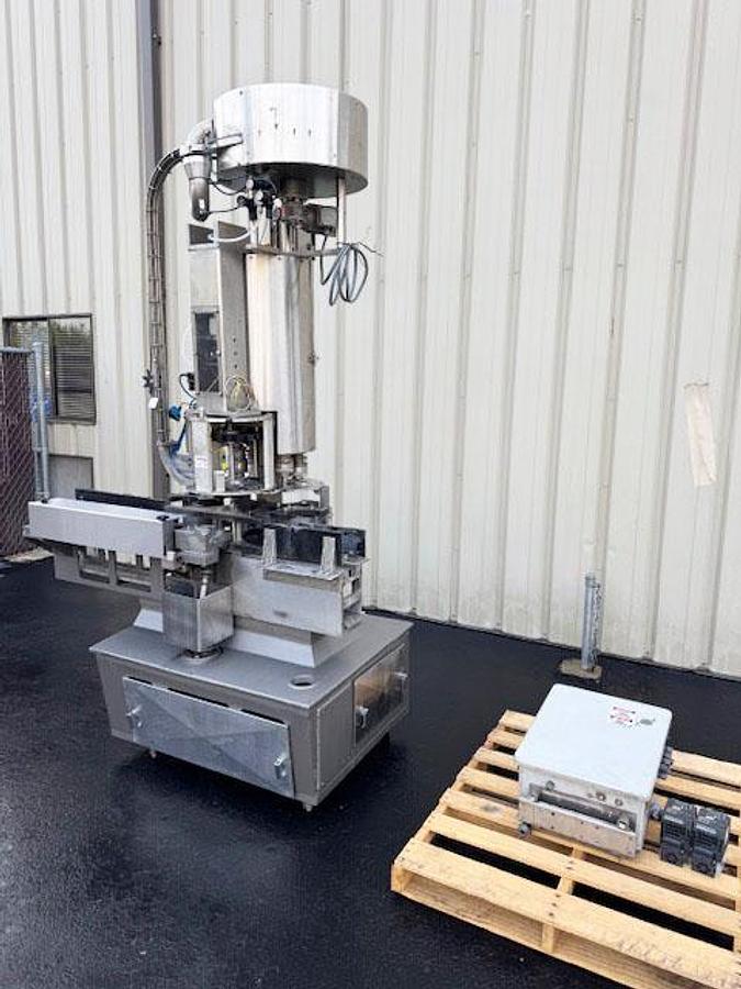 Used Alcoa 4-Head Freestanding Plastic Screw Capper