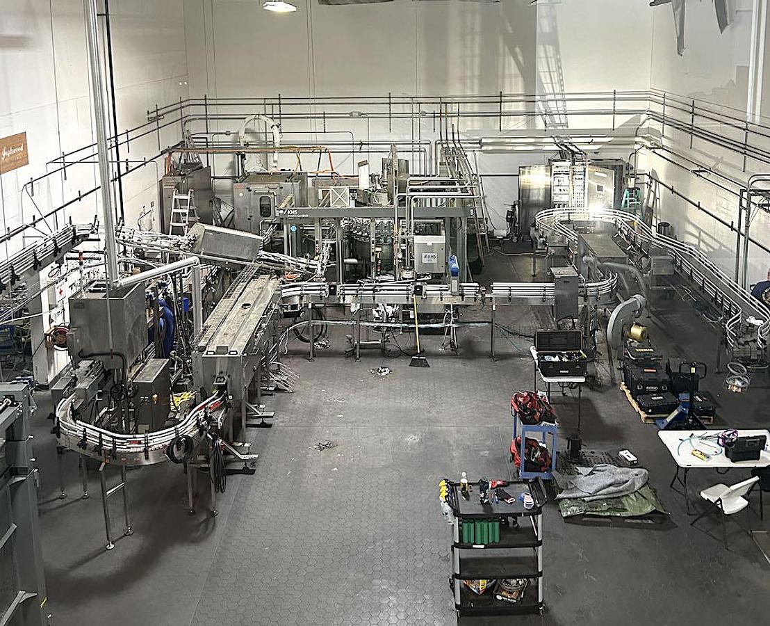 Used Partial KHS / Angelus Pneumatic Scale Beverage Canning Line 21,000 CPH,  Year 2017