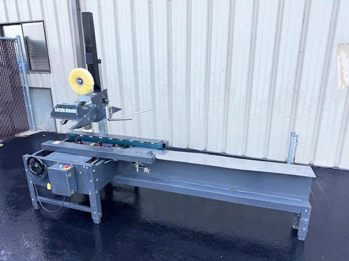 Used Loveshaw Little David SP-304 Semi-Auto Uniform Case Sealer with Case Packing “T” Rail