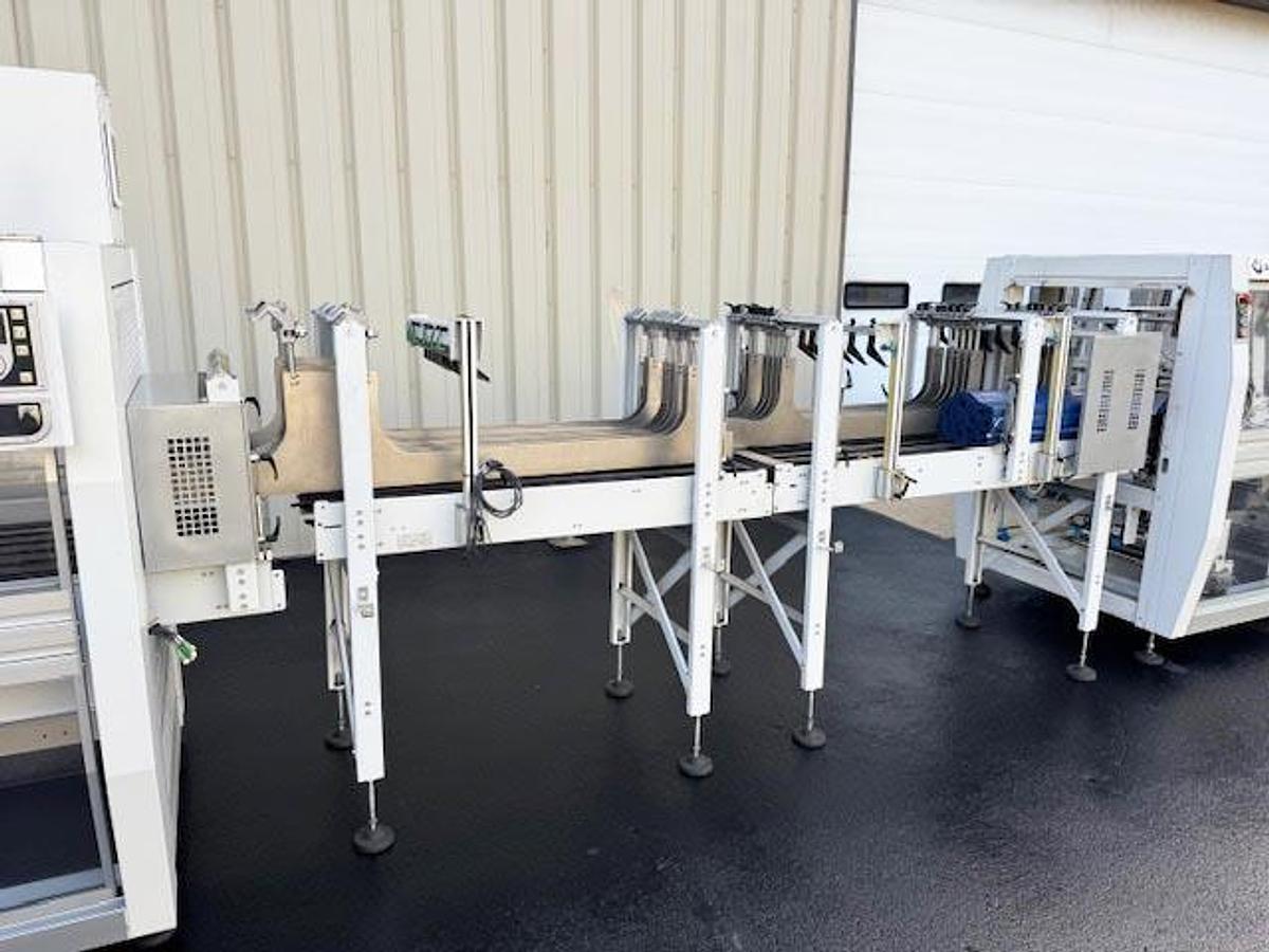 Used SMIpack Automatic Overlap Shrink Wrapper + Tray Former + Laner