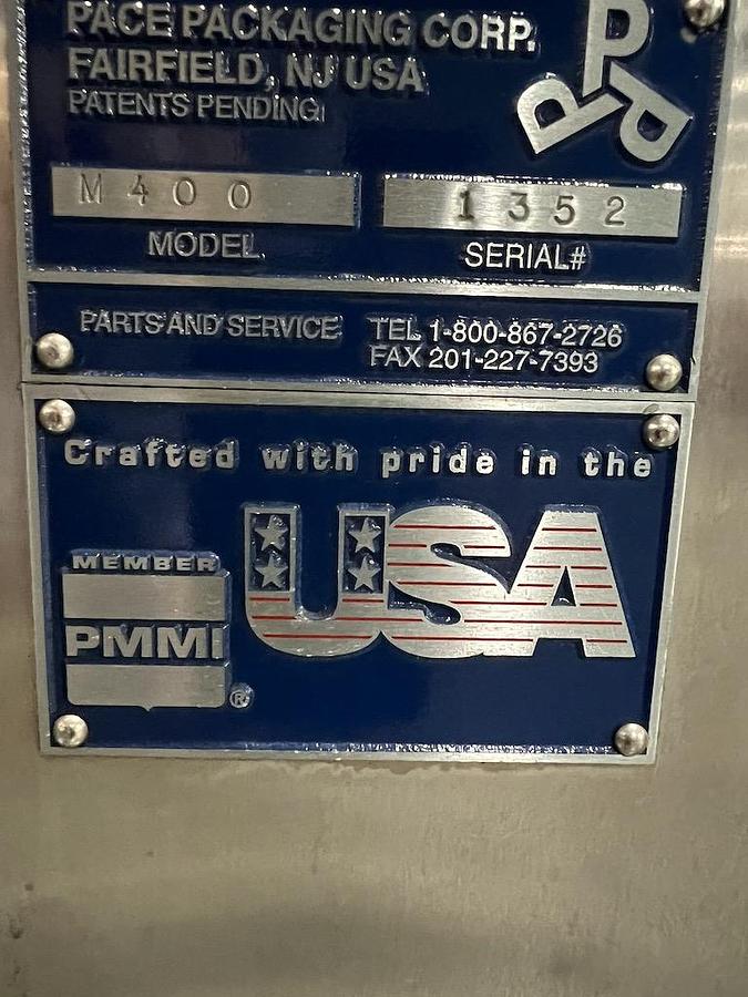 Used PACE Empty Bottle Unscrambler with Hopper-Elevator Feeder