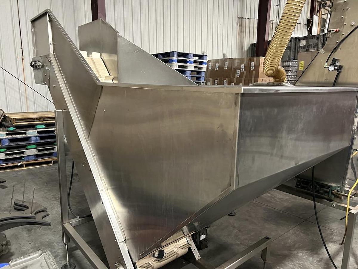 Used PACE Empty Bottle Unscrambler with Hopper-Elevator Feeder