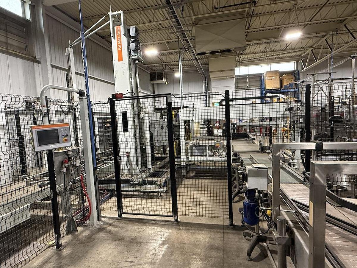 Used Complete Beverage Canning Line with Krones 28v Can Filler and Ferrum Can Seamer 