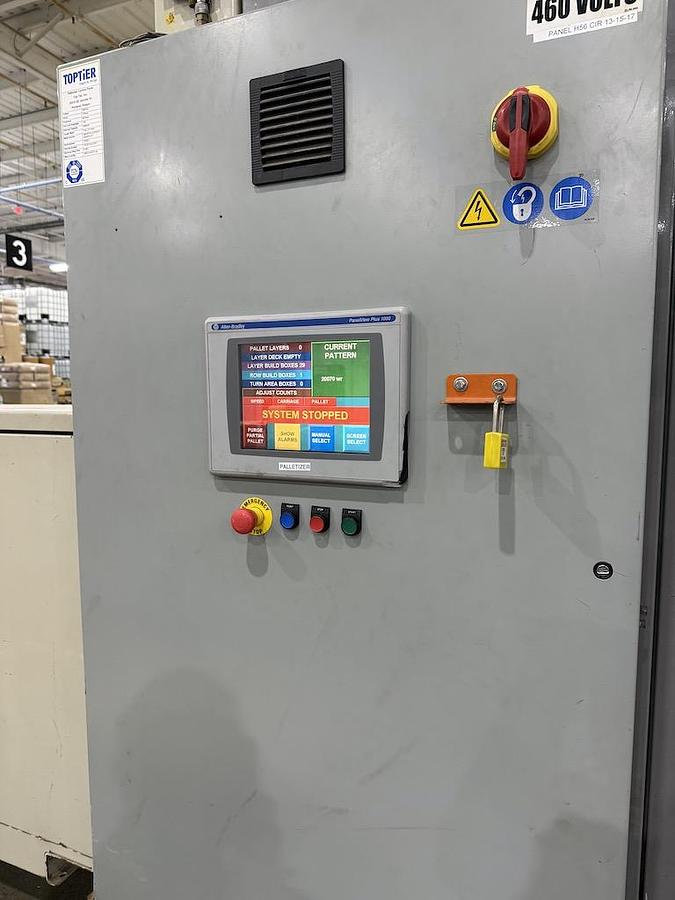 Used Toptier Case Palletizer Floor Level Infeed