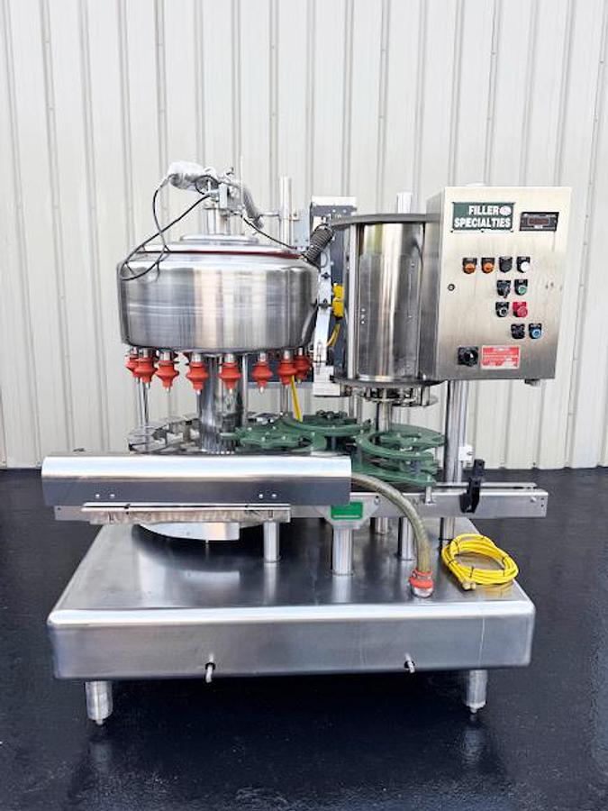Used Filler Specialties 18/6 Mono-Block Bottle Filler-Capper