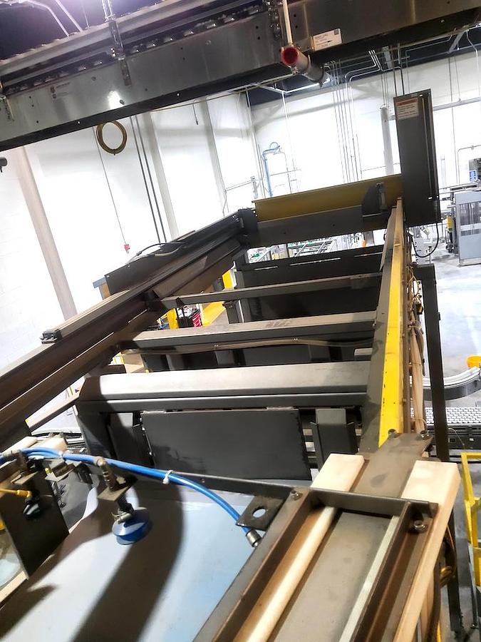 Used Busse / SJI Automatic High Level Bulk Container Depalletizer, Model W3002