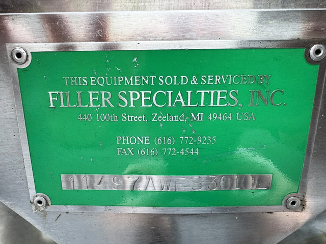 Used Filler Specialties 30/10 Mono-Block Bottle Filler-Capper with Waterfall Style Cap Sorter-Feeder