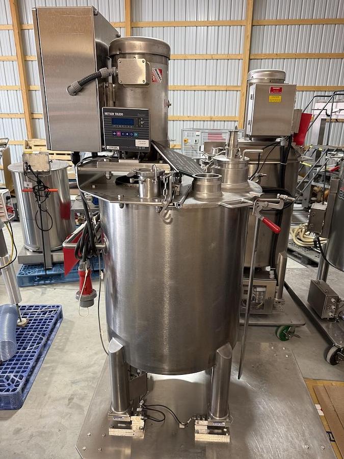Used Lee 80 Gallon 316 Stainless Steel Mix Tank on Weight Load Cells