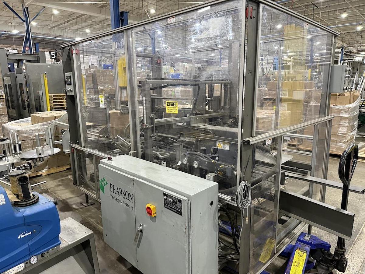 Used Pearson Case Former - Case Erector Model R235 with Nordson 