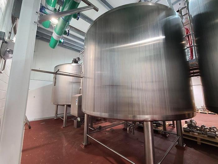 Used Walker 6,000 Gallon 316L Stainless Steel Mix Tanks, Year 2018