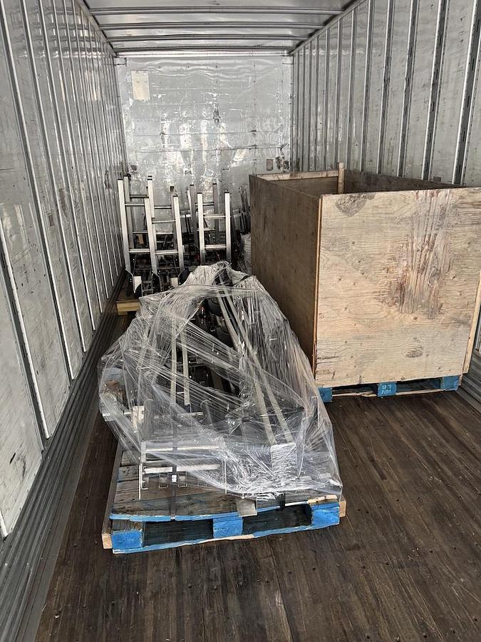 Used Lot – 100 Feet Single File 3.25-Inch Wide Stainless Steel Conveyors with 90° Curves