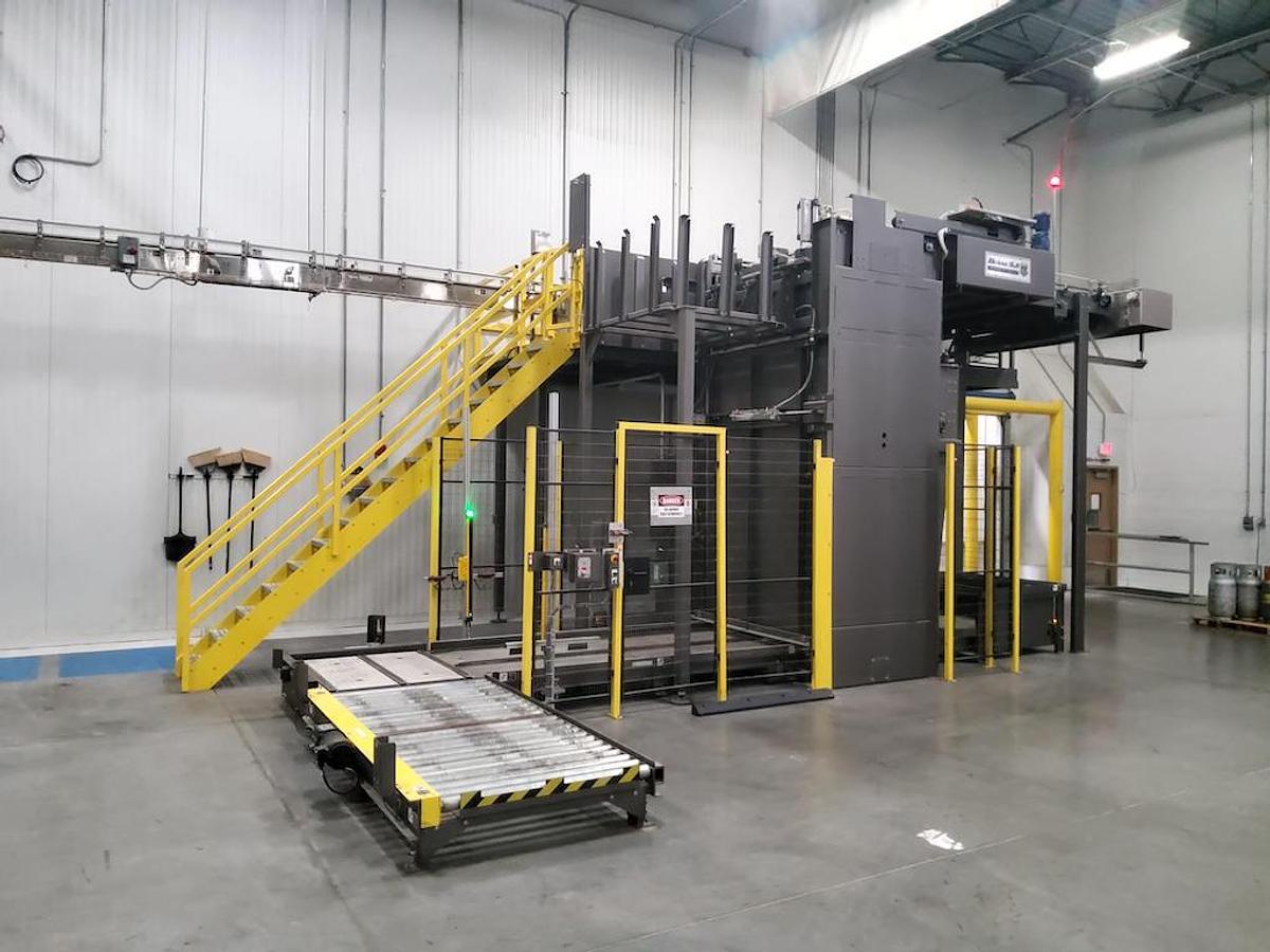 Used Used Busse / SJI Automatic High Level Bulk Container Depalletizer