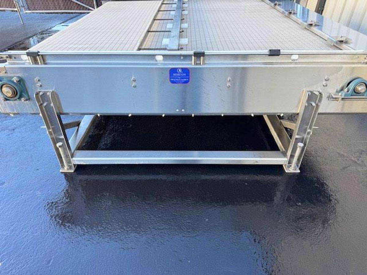 Used NERCON Bi-Directional Accumulation Table, Stainless Steel 9' Wide x 8' Long