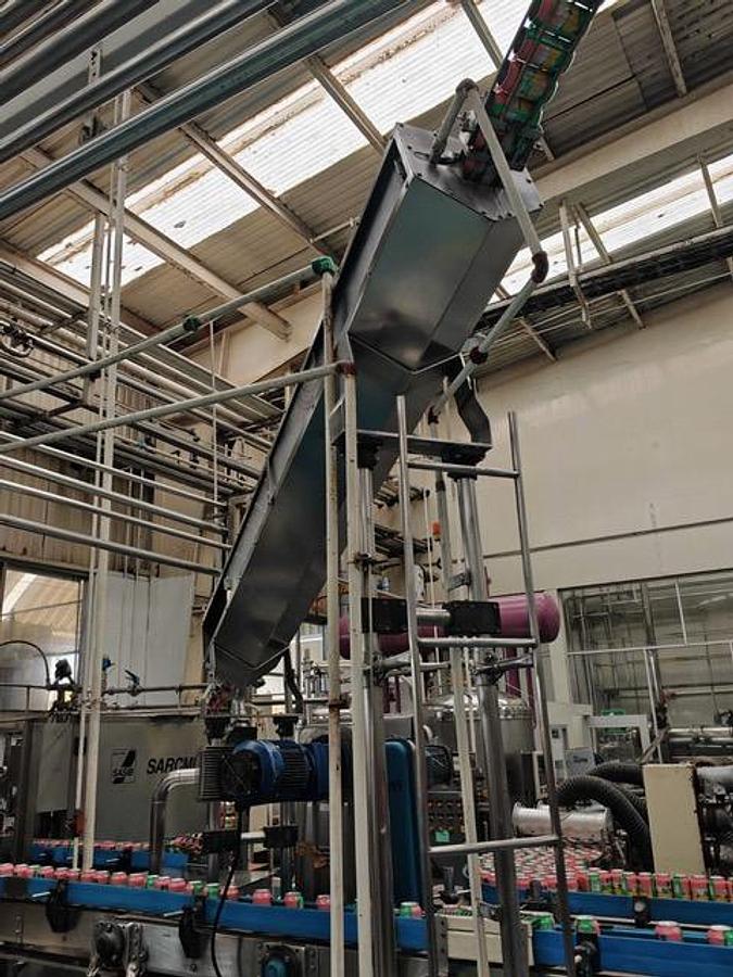 Used Complete Beverage Can Line with Sarcmi 20 Valve Can Filler / Comaco 4 Head Seamer