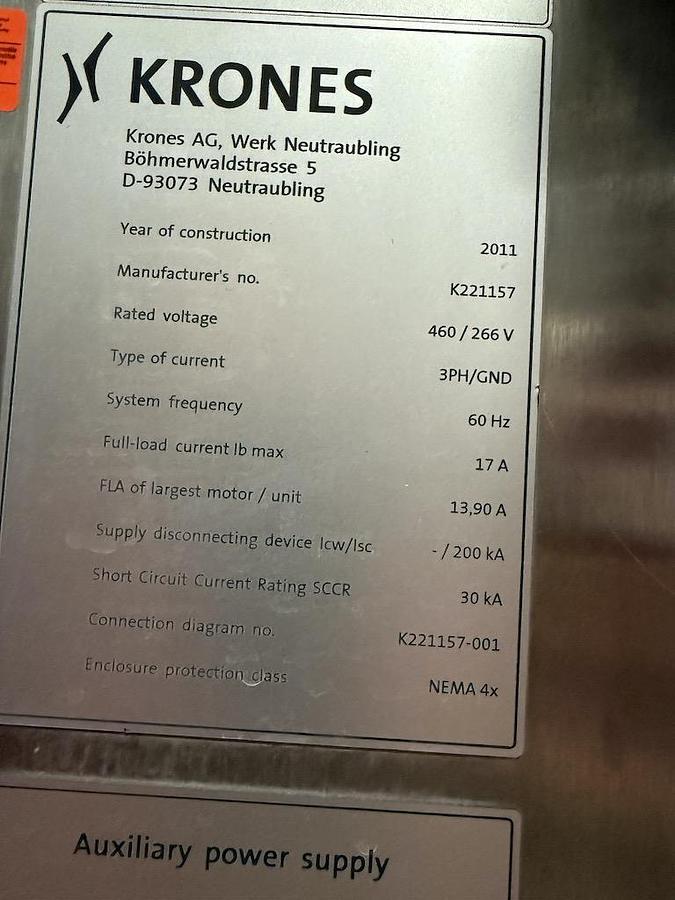 Used used Krones 32 Valve Can Filler / Ferrum 5 Head Seamer