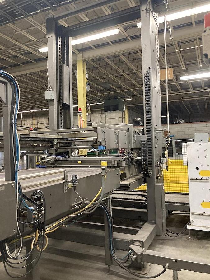 Used Priority One Automatic Bulk Container Depalletizer - Low Level