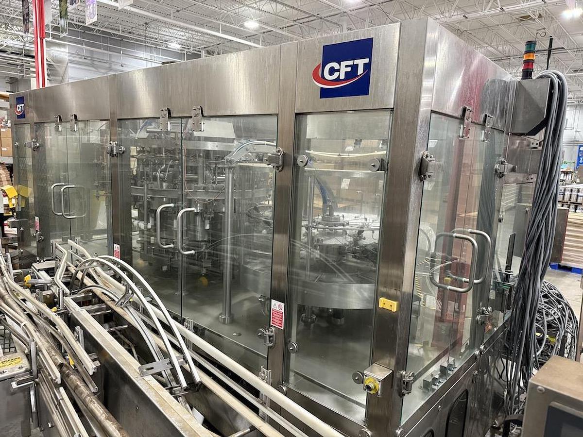 Used CFT Rinser - Filler with AROL Crowner Tri-Block Bottling Machine, Year 2016