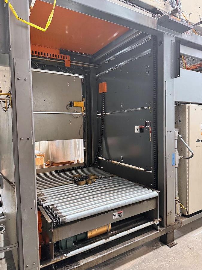 Used Alvey Automatic High Speed Case Palletizer, model 881, Year 2010