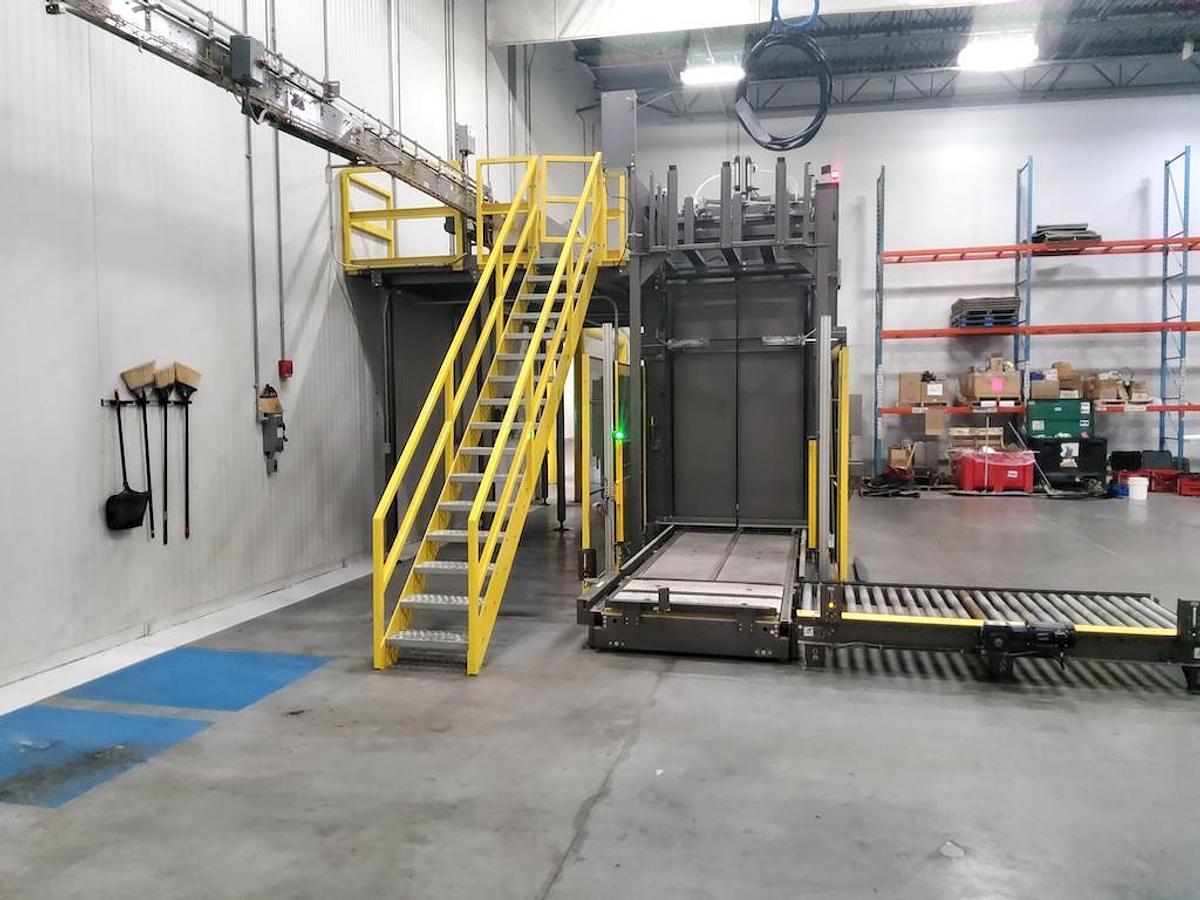 Used Used Busse / SJI Automatic High Level Bulk Container Depalletizer