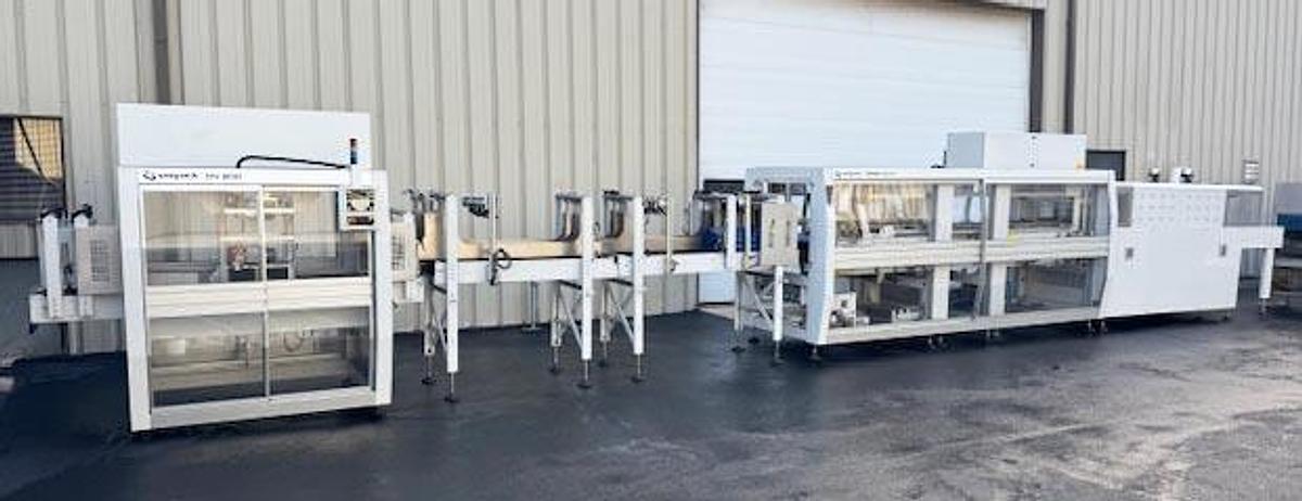 Used SMIpack Automatic Overlap Shrink Wrapper + Tray Former + Laner
