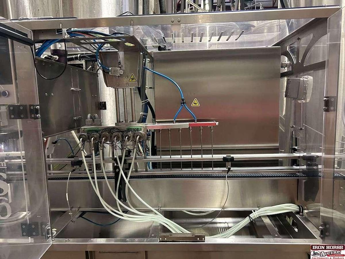 Used Cask ACSV6 Beverage Canning Line with (6) Head Can Fill, Seamer and V3 Depalletizer