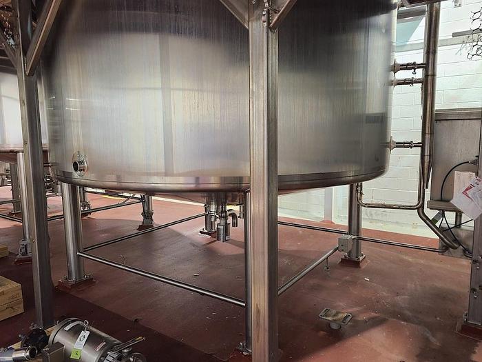 Used Walker 6,000 Gallon 316L Stainless Steel Mix Tanks, Year 2018
