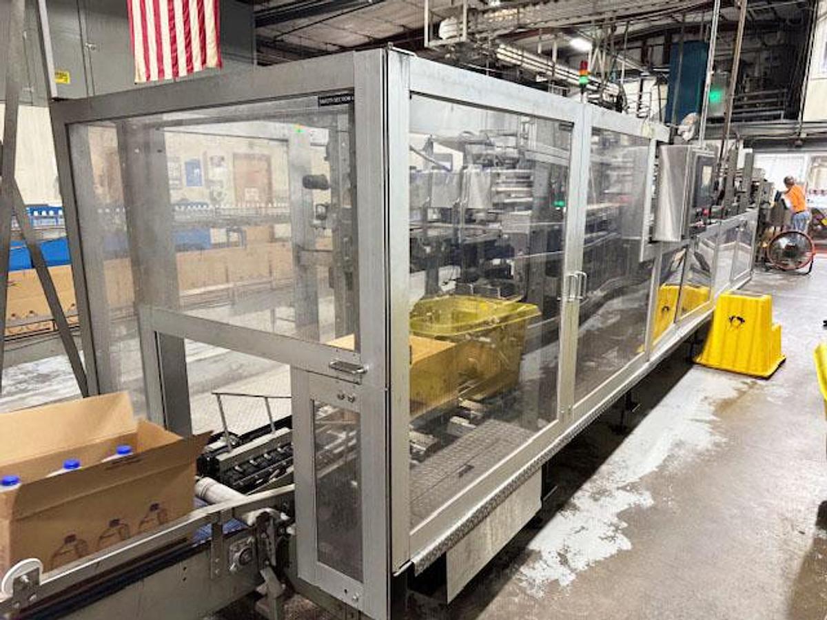 Used Hartness Model 2800 Automatic Servo Case Packer with Laner