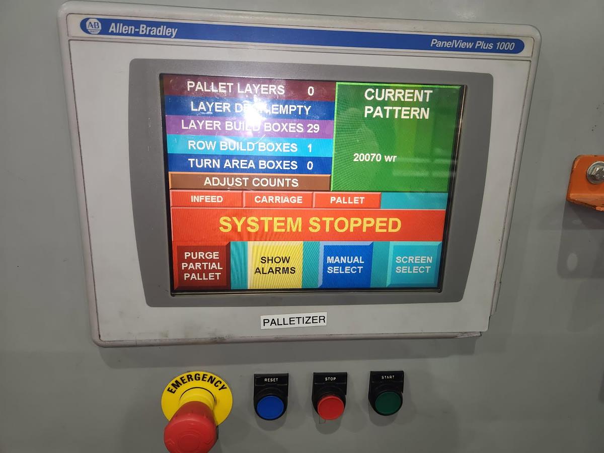 Used Toptier Case Palletizer Floor Level Infeed